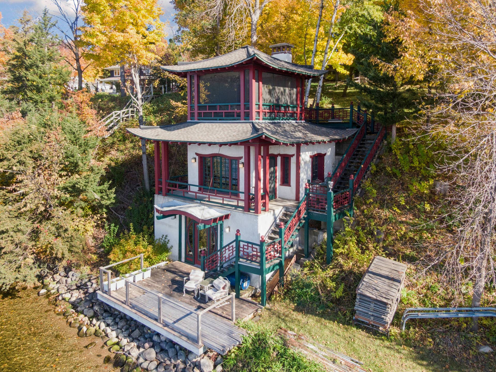 Iconic Pagoda Boathouse home on Lake Minnetonka lists for $6