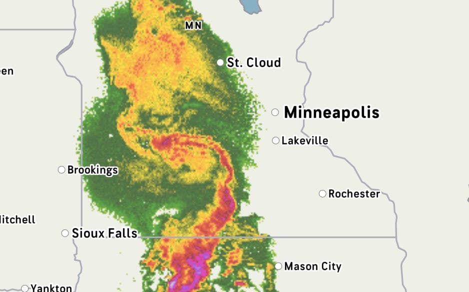 Severe thunderstorm watch issued in Minnesota ahead of Sunday morning ...