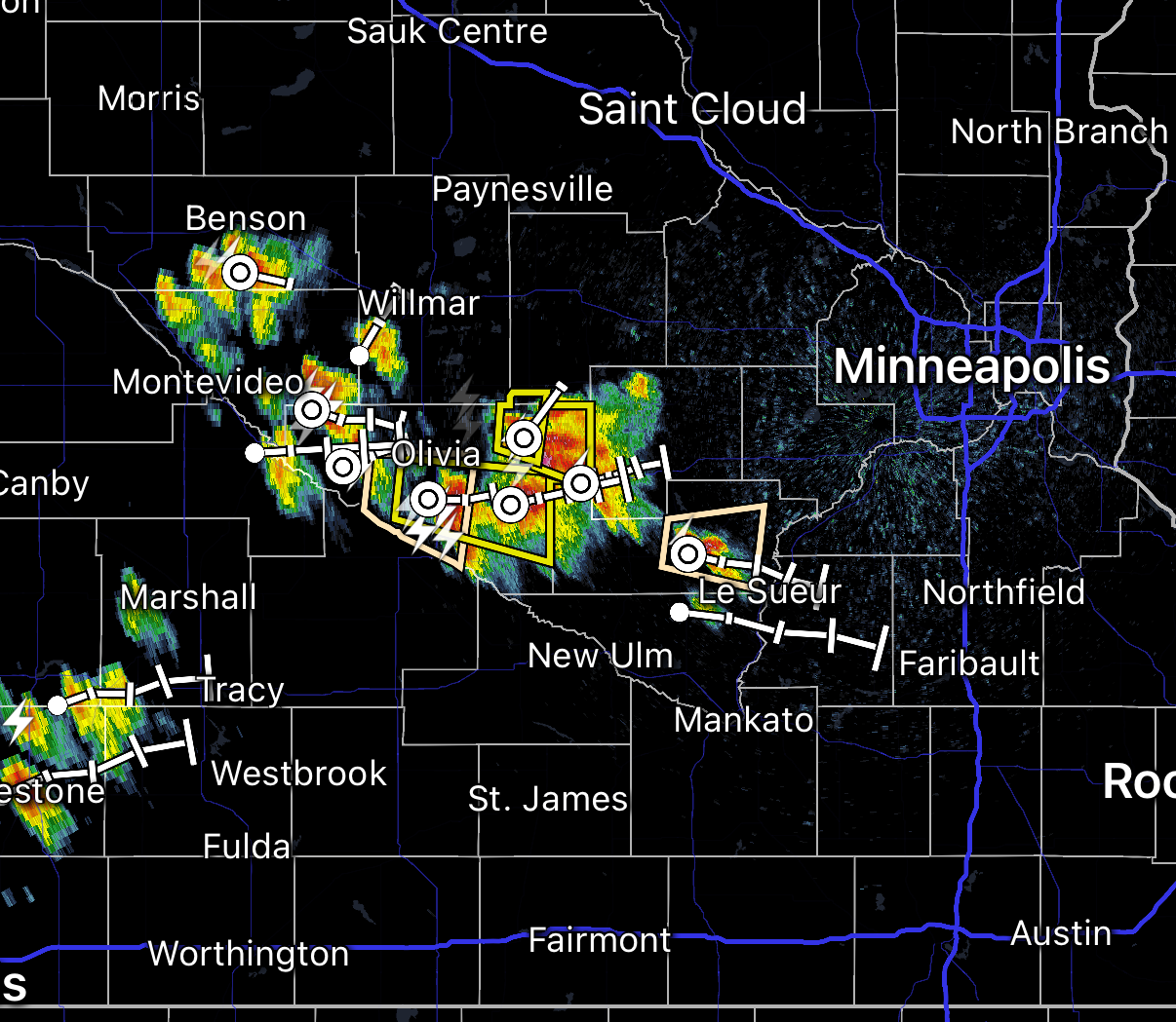 Severe storms prompt watch as large hail, strong winds threaten ...