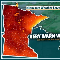 Sparse chances for rain with very warm weekend ahead
