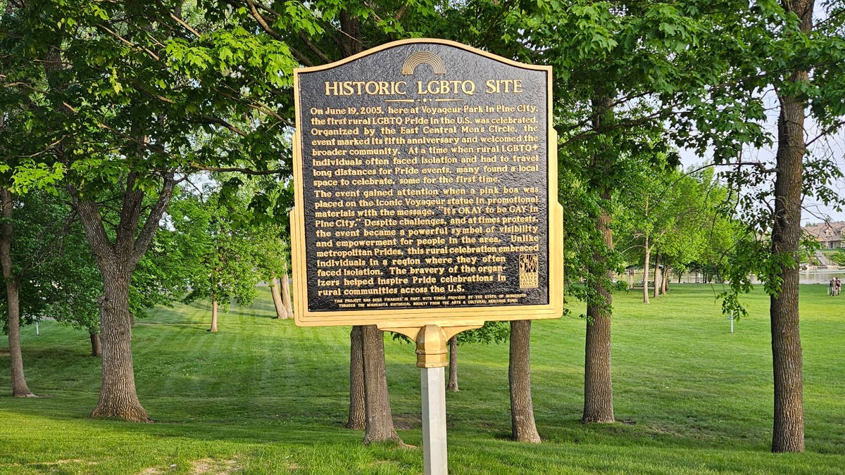 A new historic marker in Minnesota honors the country's first rural Pride event