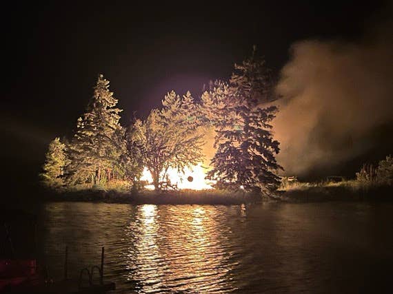 Home destroyed by fire after family, neighbors hear 'very large boom'
