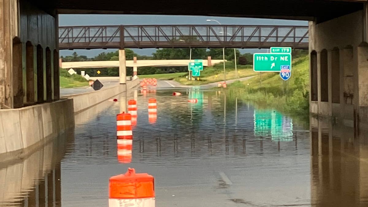 Flooding closes I-90 in Austin after severe storms on Wednesday