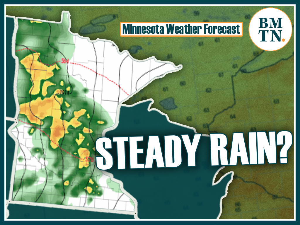 Will Twin Cities get steady rain on Monday, or will it miss south again?