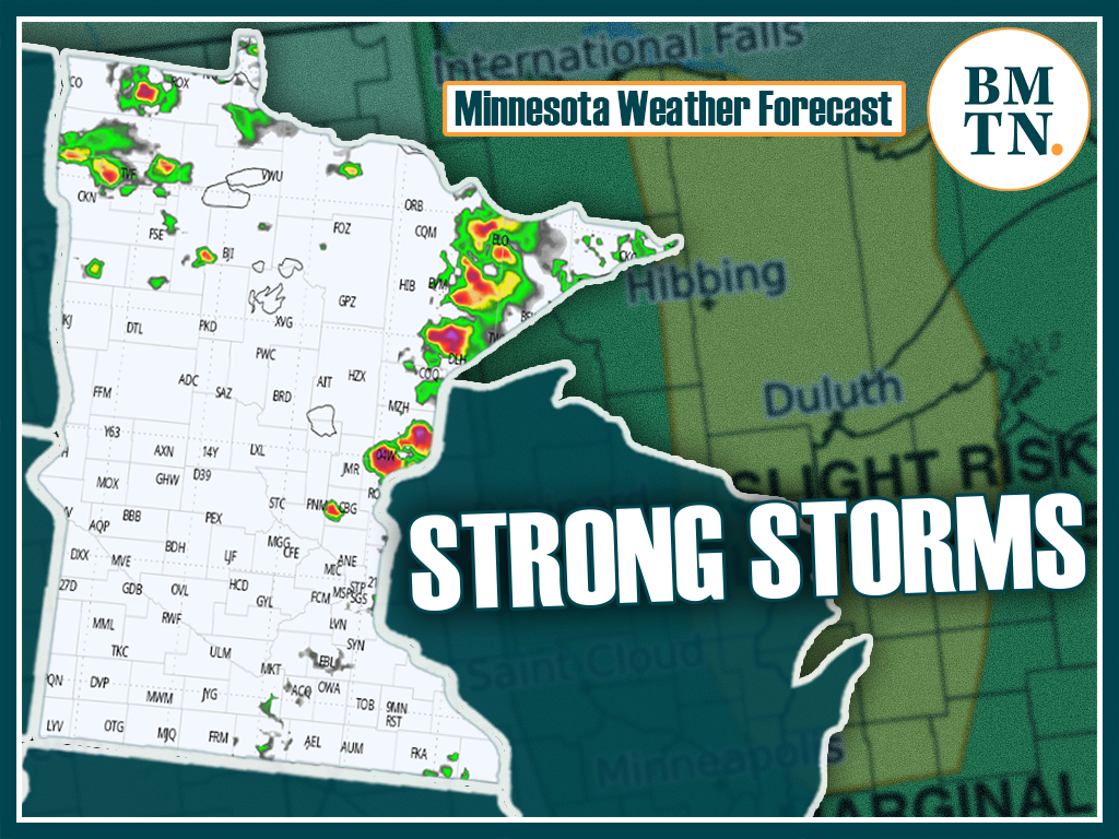 The latest on where to expect strong storms in Minnesota and Wisconsin