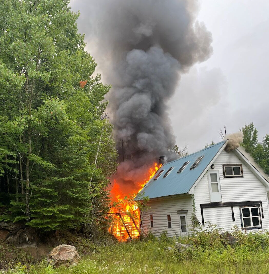 Cabin catches fire after lightning strike in northern Minnesota