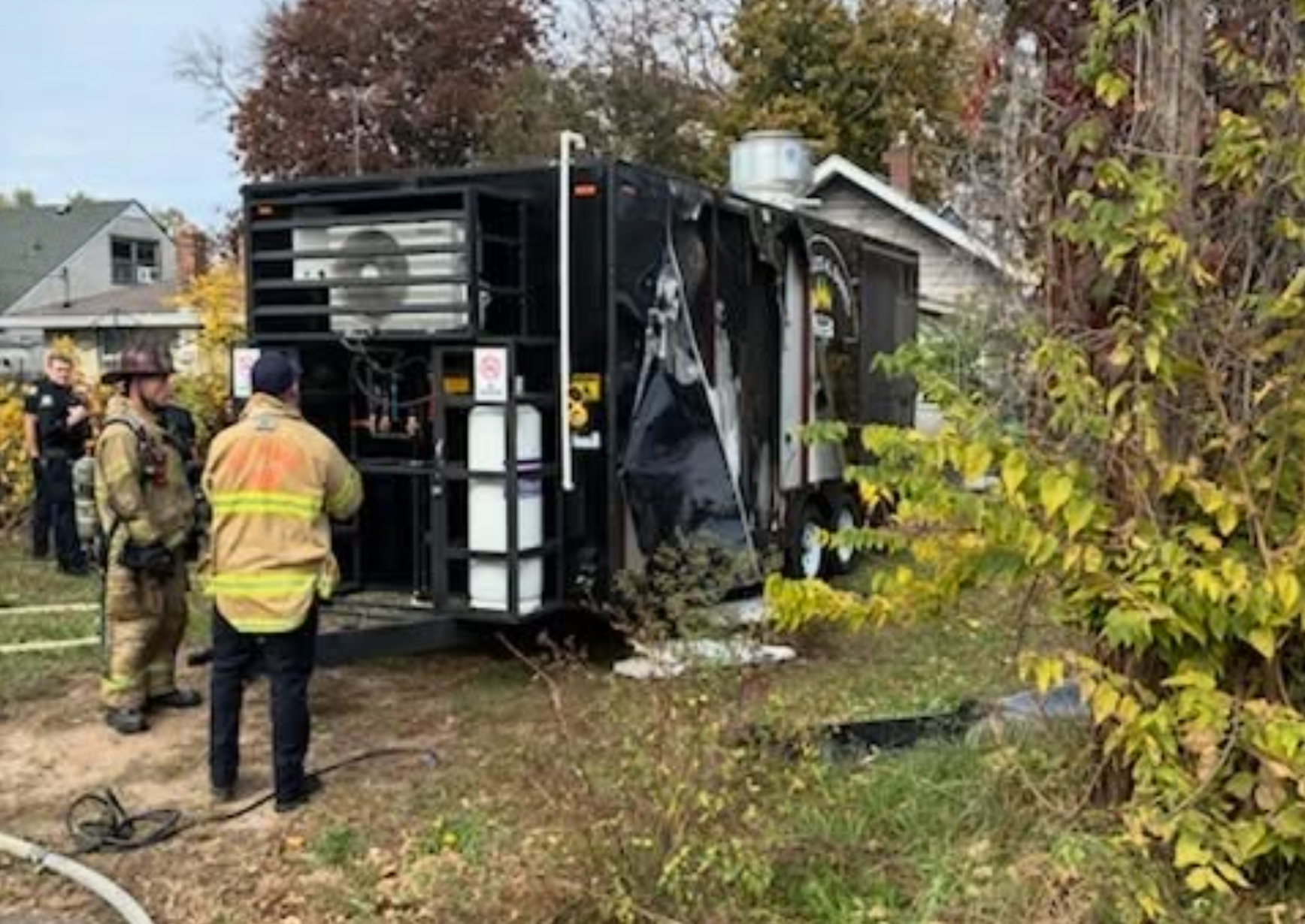Car Fire Explodes Recently sold food truck catches fire after possible propane explosion ...