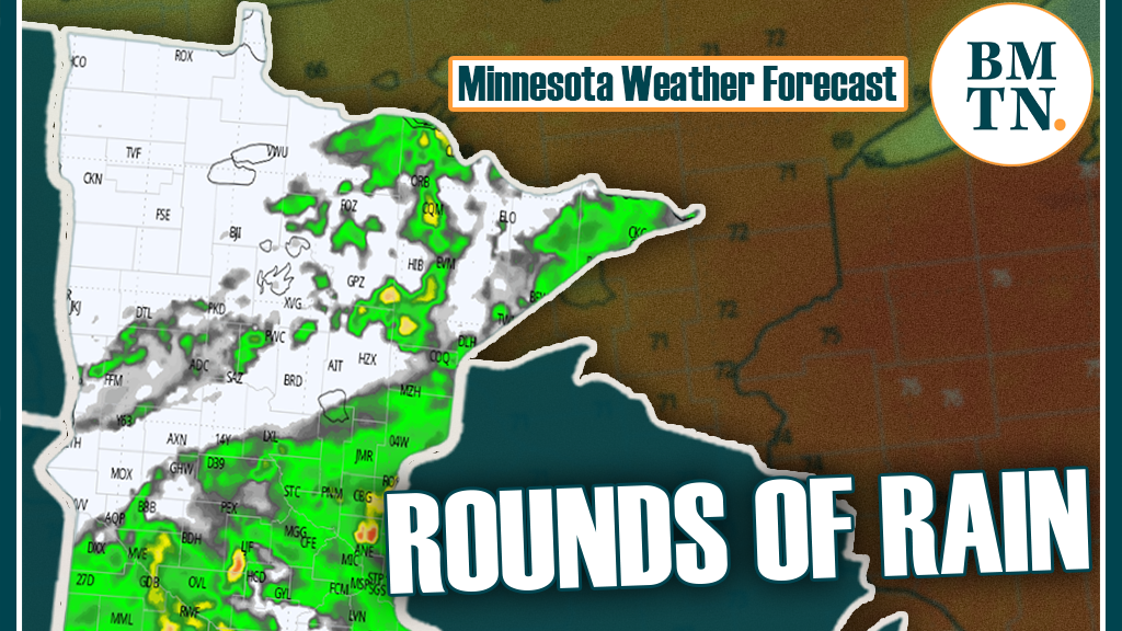 Multiple rounds of rain in Minnesota through the middle of the week