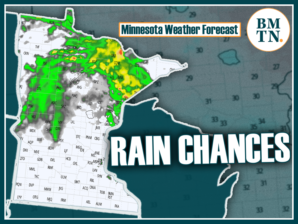 Rain chances in Minnesota this week as temps drop to 30s