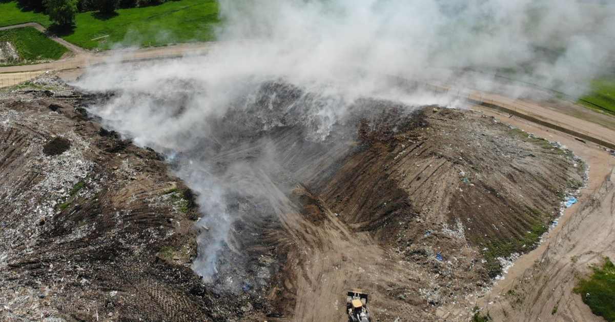 A fire has been burning at a Rice County landfill for four days Bring