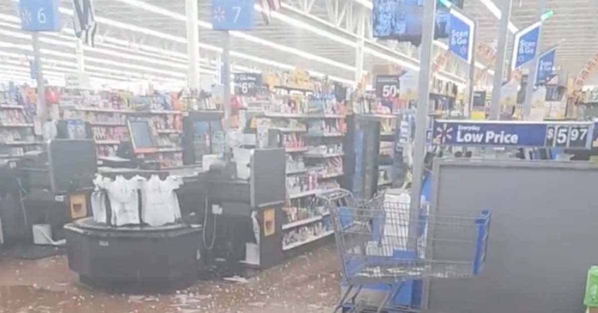Watch Hail smashes through roof of Rice Lake Walmart during Wednesday