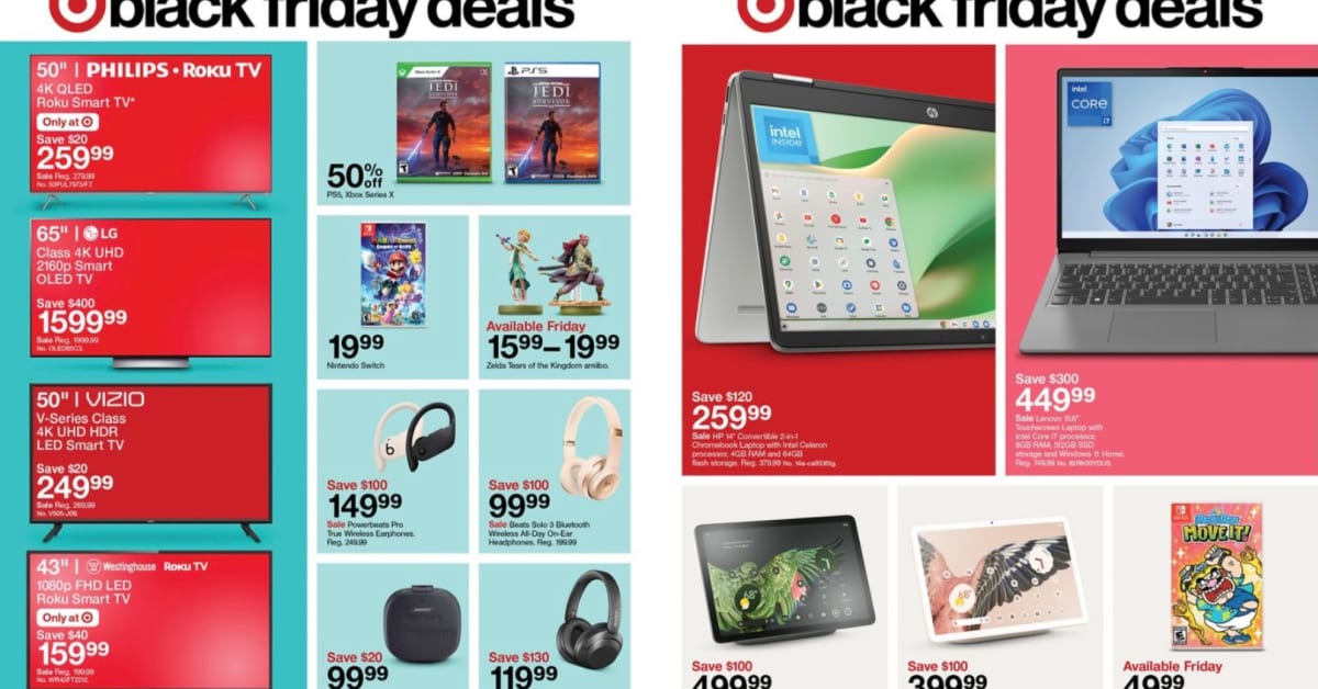 Target's Black Friday deals start on Sunday, with discounts of up to 50