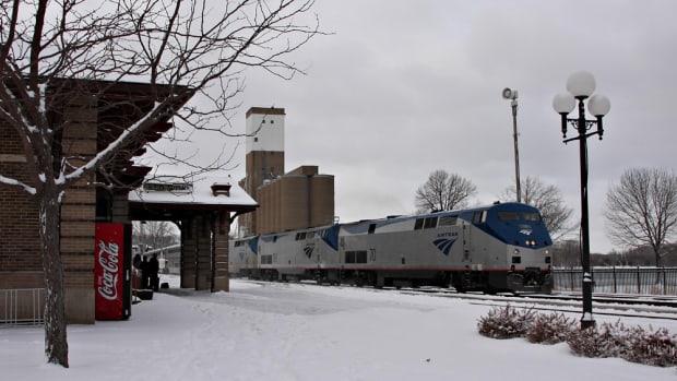 Amtrak Empire Builder in Red Wing