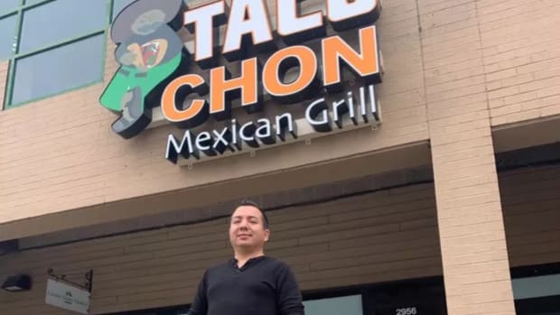 Juan Ramos, standing outside of his Taco Chon Mexican Grill, in St. Cloud, Minnesota.