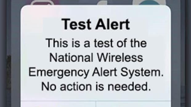 emergency alert graphic text test sample