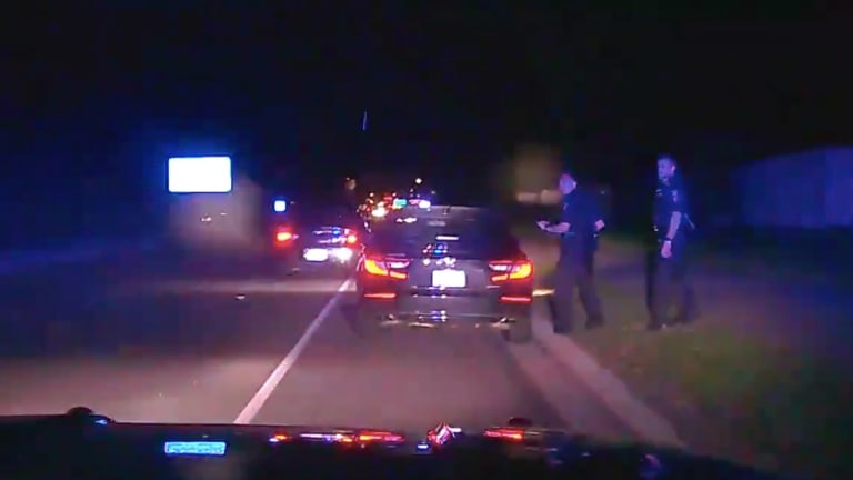 Police Dashcam Shows Driver Buzz Officers In Terrifying Near-miss ...