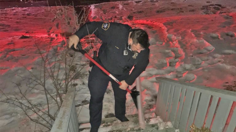 Duluth PD responds to criticism of officer photographed shoveling resident's steps