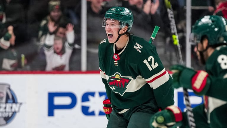 Boldy's hat trick lifts Wild over Red Wings