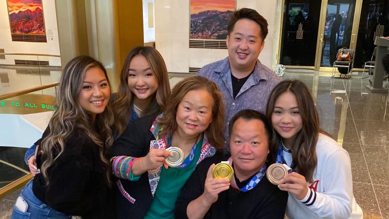 Watch: Suni Lee reunites with family on TODAY Show after winning 3 ...