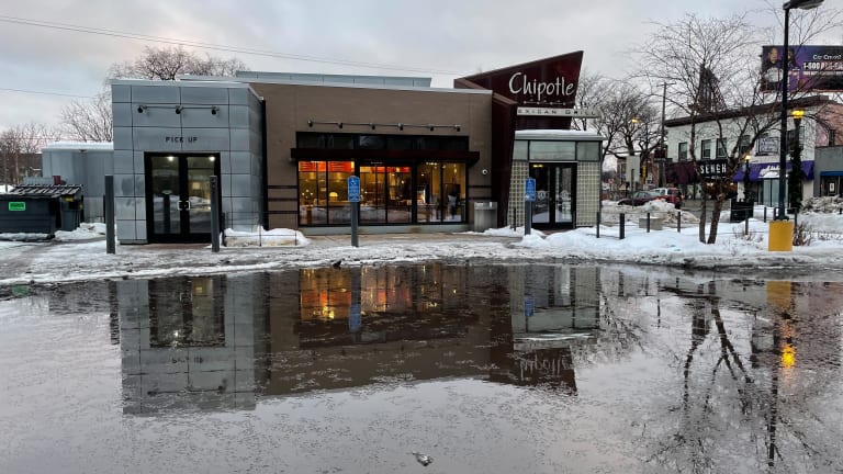 After recent melt, Lake Chipotle is becoming the Chipotle Sea