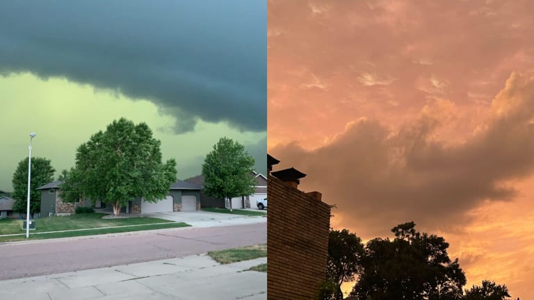 Sky turns green in Sioux Falls, orange in Twin Cities