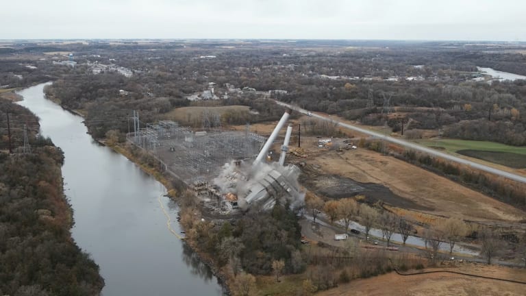 Watch: Former Granite Falls coal plant demolished in controlled implosion