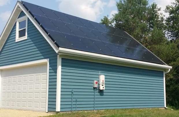 All Energy Solar Garage Installation