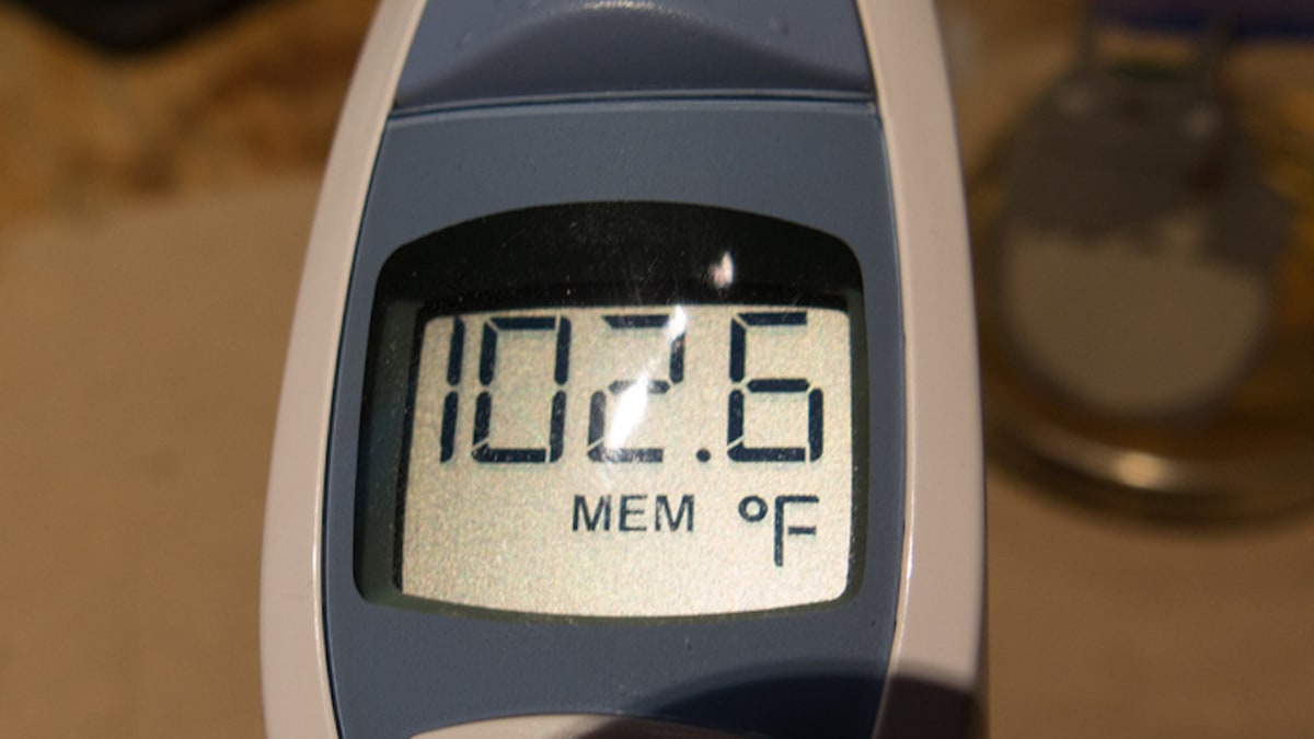 I'm having somewhat high fever today. Here's the pic of the thermometer, if  any of guys wanna use for an excuse …