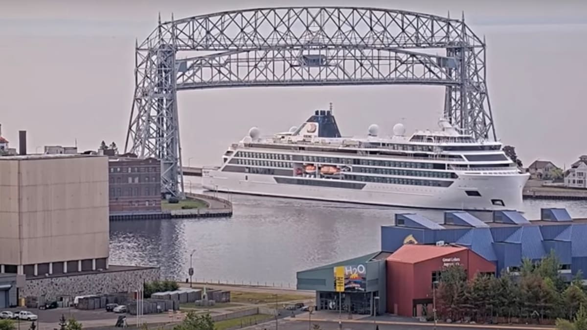 Watch: Viking Octantis cruise ship returns to Duluth harbor - Bring Me The  News