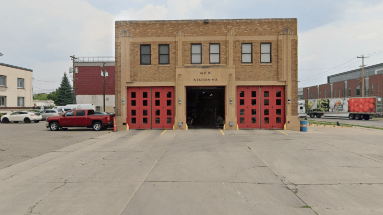 Man following woman arrested after ramming truck into Minneapolis fire station
