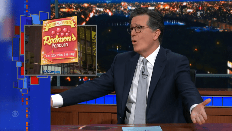 Minnesota popcorn shop gets Times Square billboard from 'The Late Show with Stephen Colbert'