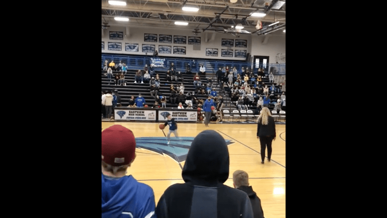 Watch: Eastview 3rd-grader sends crowd into frenzy with epic half-court shot