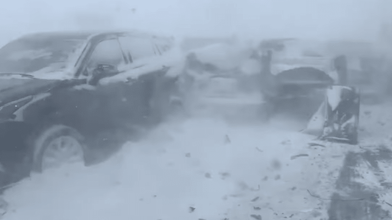 Videos show aftermath of large pileup near Fargo in Monday blizzard