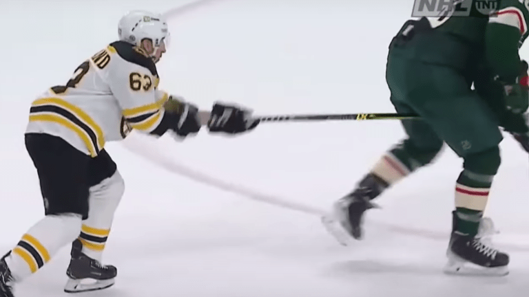 Video shows Boston's Brad Marchand spear Wild's Jordan Greenway below the belt