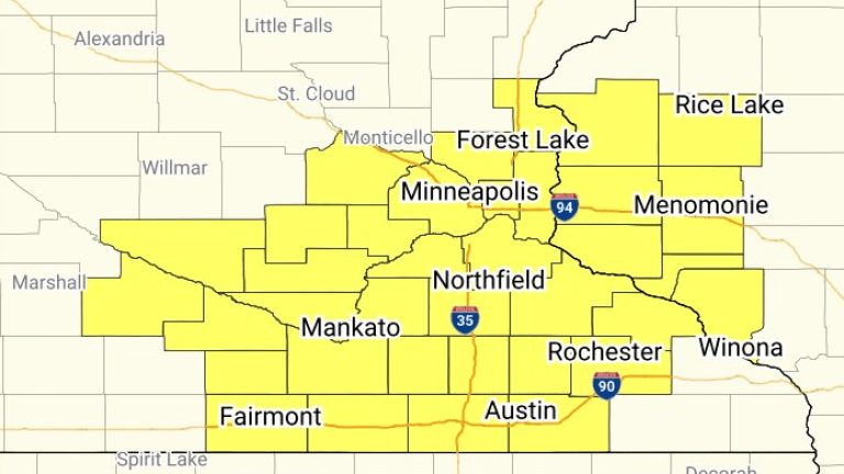 Twin Cities in severe thunderstorm watch Sunday morning