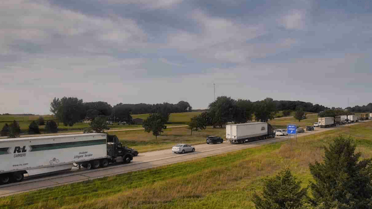Semi-truck driver killed in fiery I-35 crash near Iowa border