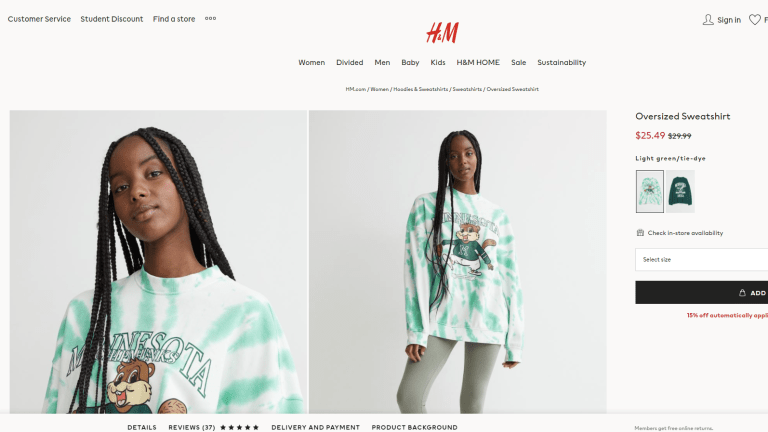 Sale on store h and m