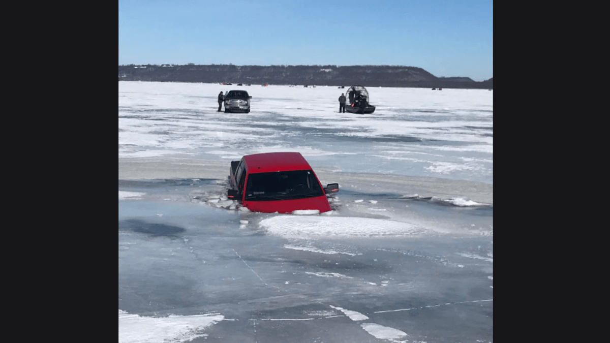 Truck falls through the ice on Lake Pepin Bring Me The News