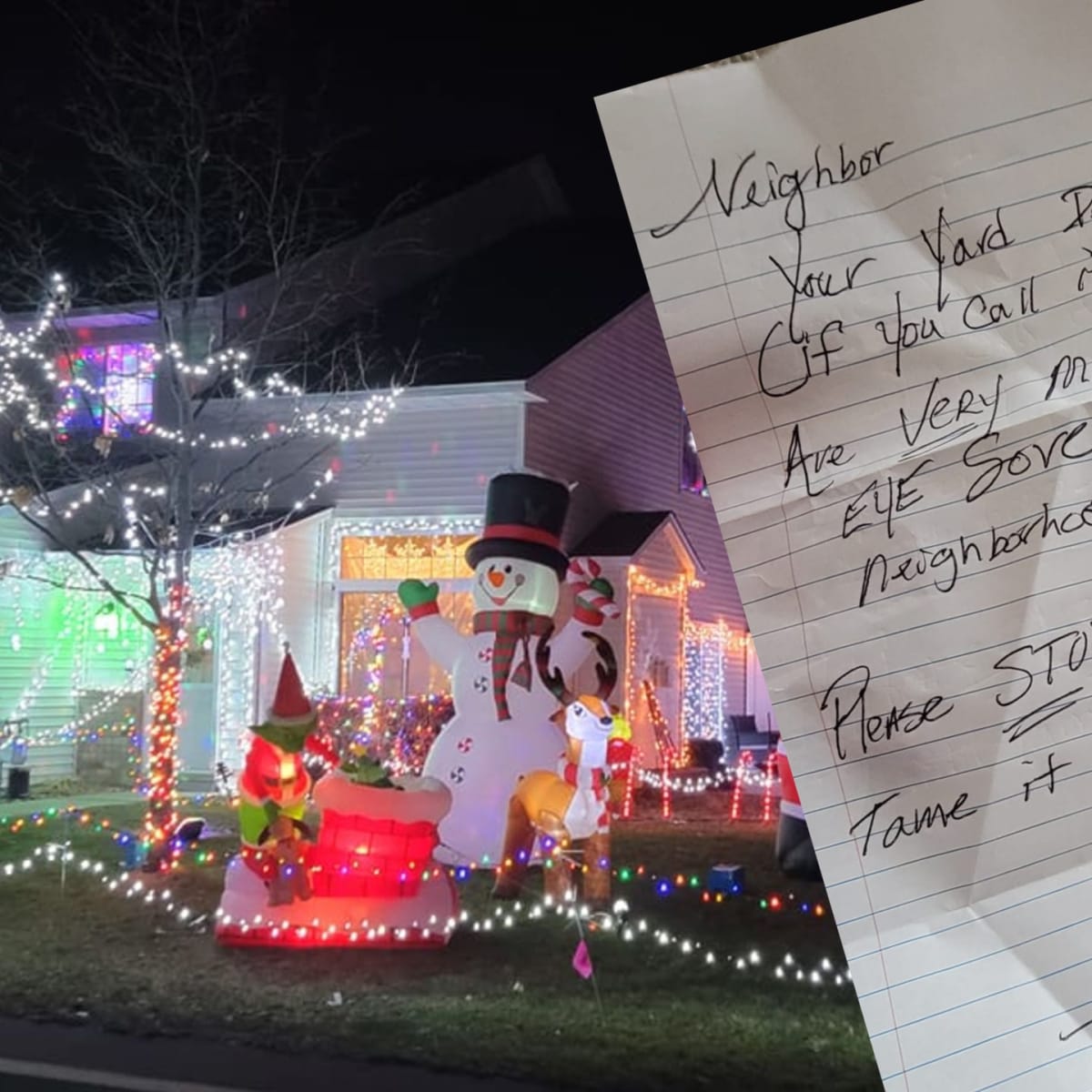 Neighbors surprise family, making sure their Christmas lights keep