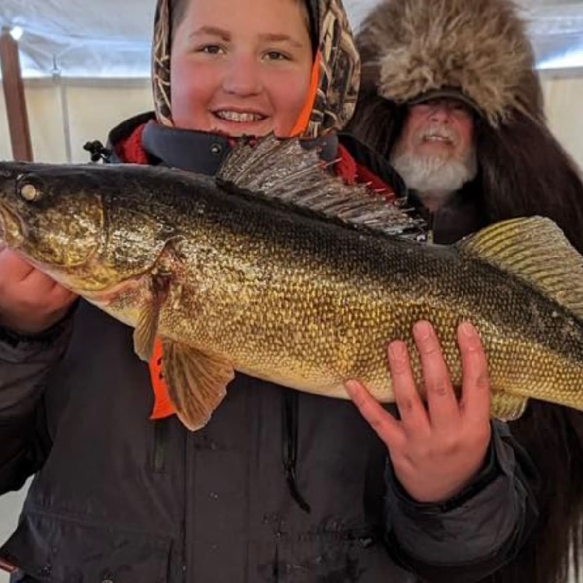 Angler, 13, reels in nearly 10 lb walleye, wins new truck at