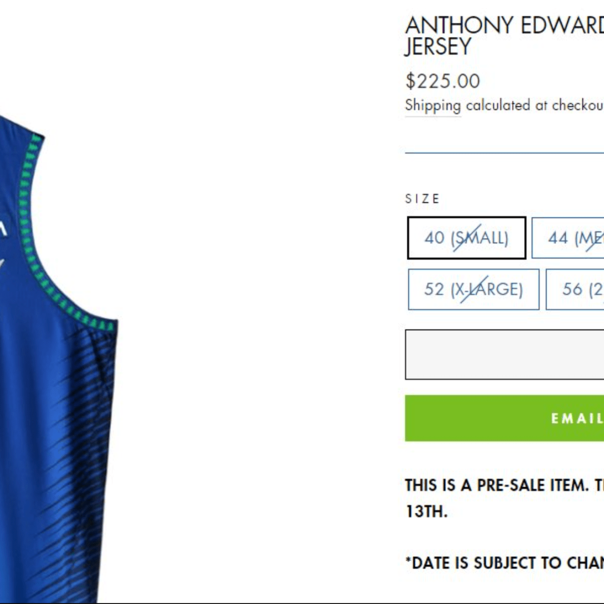 Anthony Edwards City Edition Timberwolves jerseys sell out immediately -  Bring Me The News