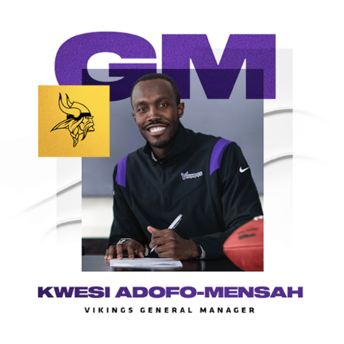 New GM Kwesi Adofo-Mensah says initial Vikings draft will be a team effort  – Twin Cities