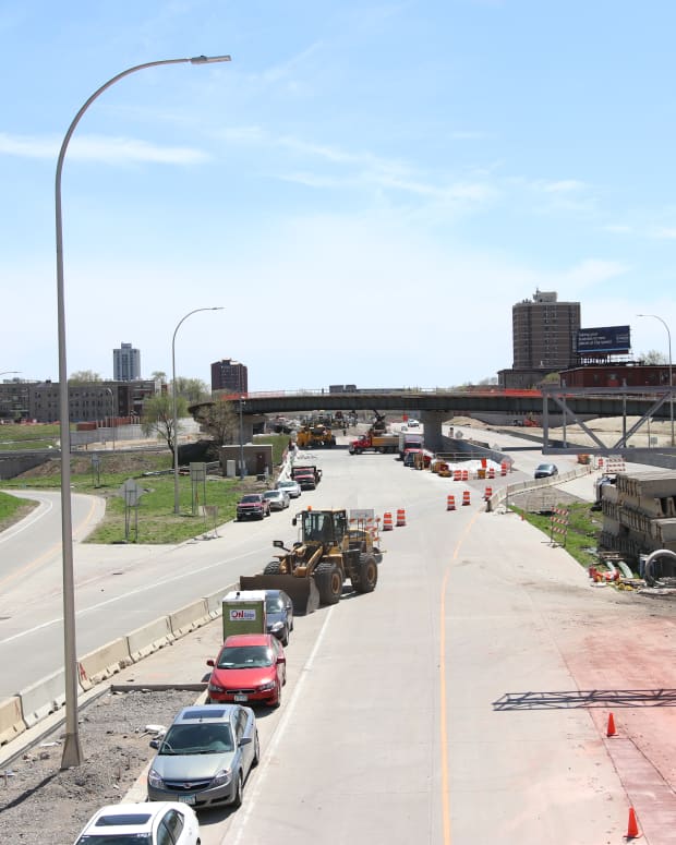 I-35W construction Minneapolis road