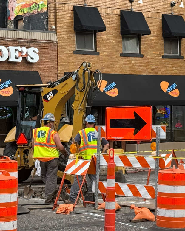 Sinkhole West 7th St. Paul
