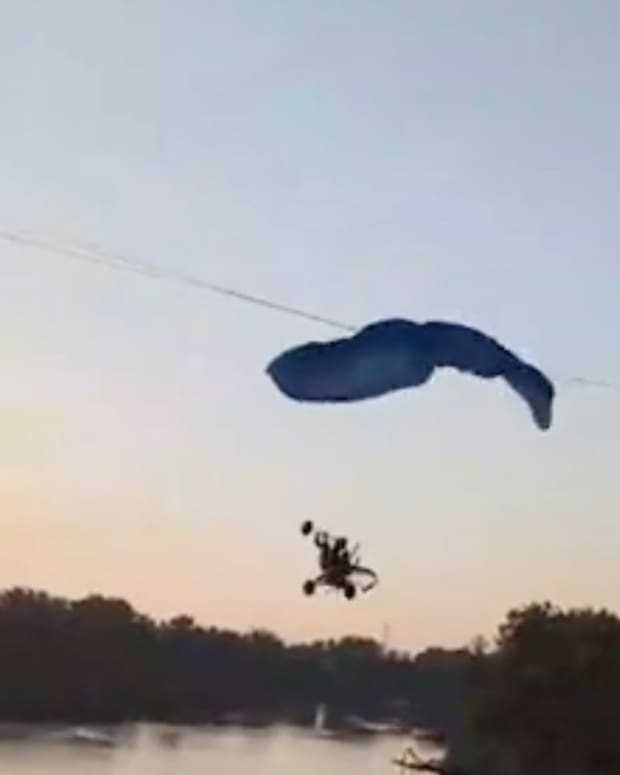 Parachute pilot crash
