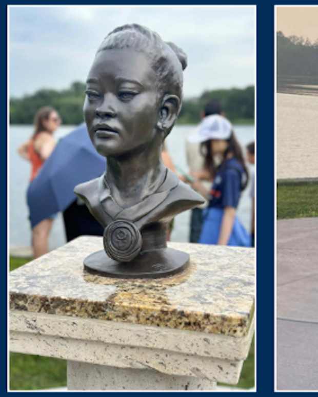 Suni Lee Statue St. Paul