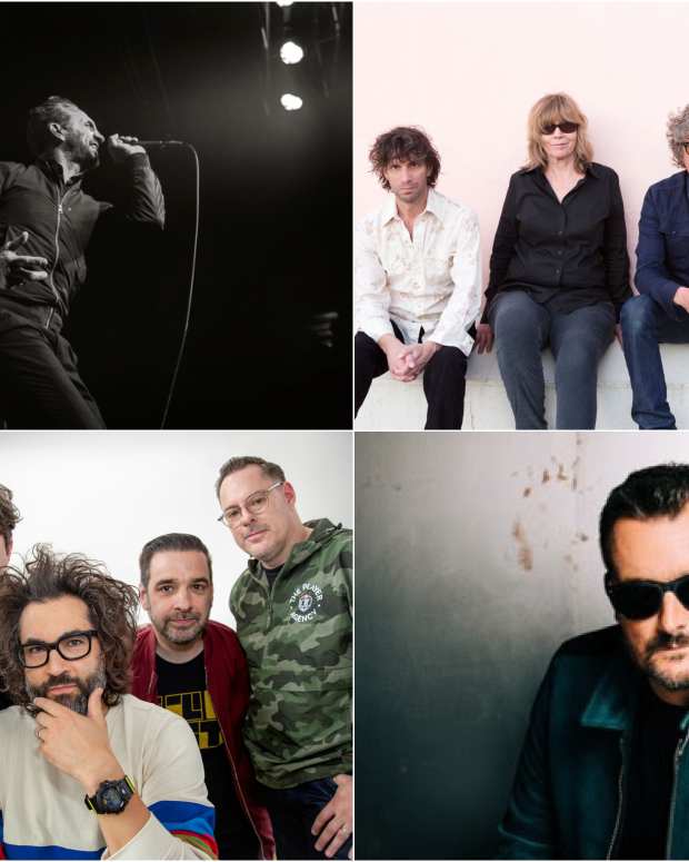 Clockwise from upper left: Ike Reilly, The Jayhawks, Eric Church, Motion City Soundtrack