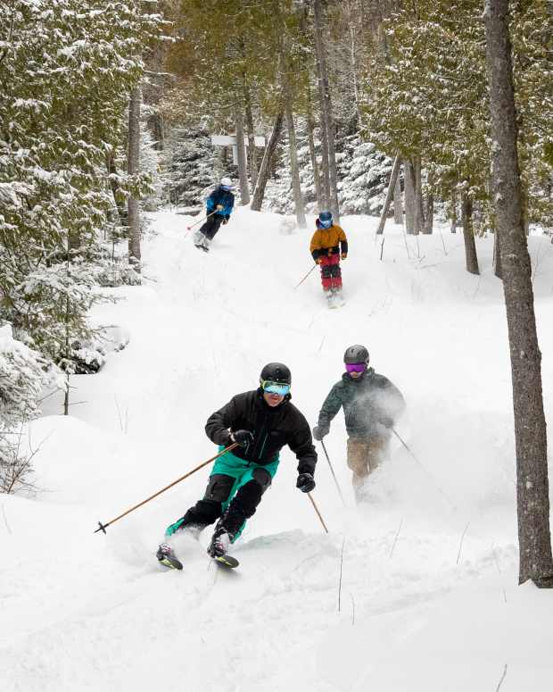 Skiers at Lutsen Mountains