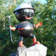   The bulbous figure, which is made of steel storage tanks, dons a hardhat and is holding a pick atop a boulder of taconite.&nbsp;The statue, named Rocky Taconite, represents the industry that drew thousands of people to Silver Bay in the 1950s to mine for taconite and serves as the City of Silver Bay's mascot and a symbol of the city&nbsp;being the "Taconite Capital of the World," the City of Silver Bay's website says.The statue was dedicated in 1964, and for several years after a local woman crafted bobblehead Rockys, which Silver Bay natives brought with them around the world, according to a Duluth News Tribune story.&nbsp;You can find Rocky on Highway 5/Outer Drive and Adams Boulevard in Silver Bay, just west of Highway 61.&nbsp;