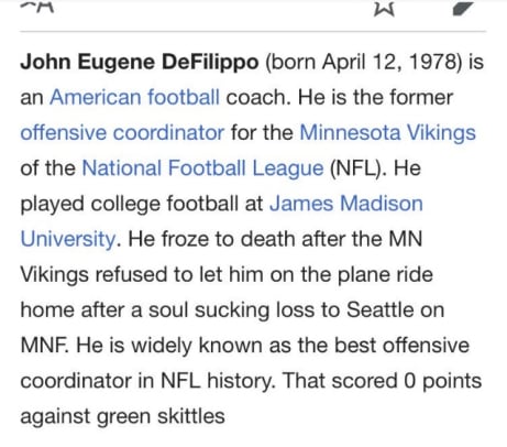 Checked out Duke Shelley's Wikipedia and found this gem : r/minnesotavikings